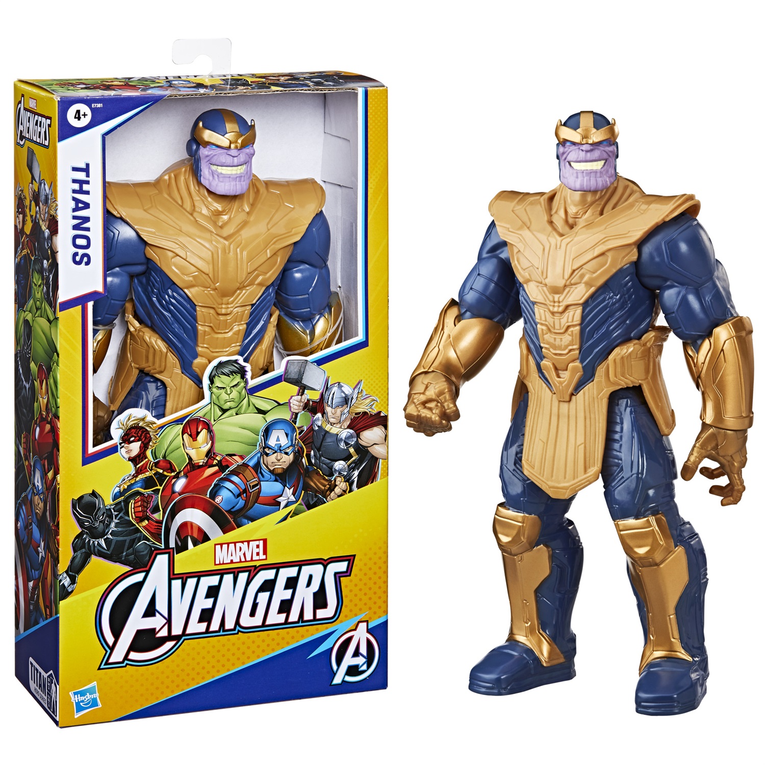Hasbro Marvel Avengers Titan Hero Deluxe Thanos - Action Figure 30 cm, Ispirata ai Fumetti, per Bambini dai 4 Anni in Su