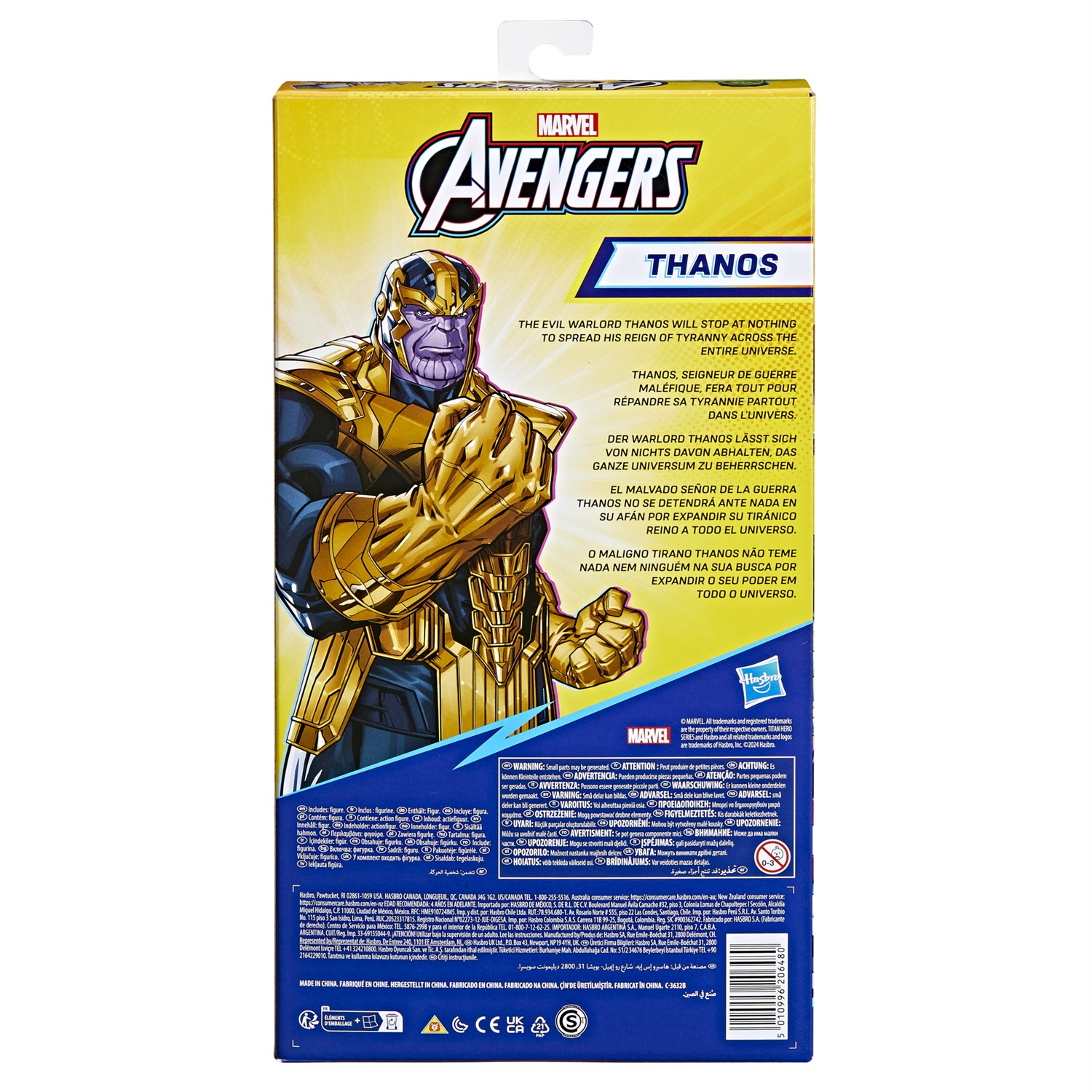 Hasbro Marvel Avengers Titan Hero Deluxe Thanos - Action Figure 30 cm, Ispirata ai Fumetti, per Bambini dai 4 Anni in Su