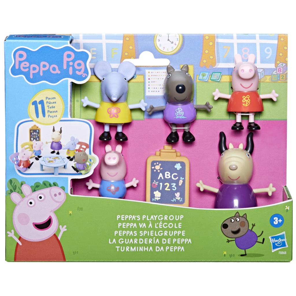 Peppa Pig Playset Gruppo di Gioco con 5 Action Figures e 6 Accessori