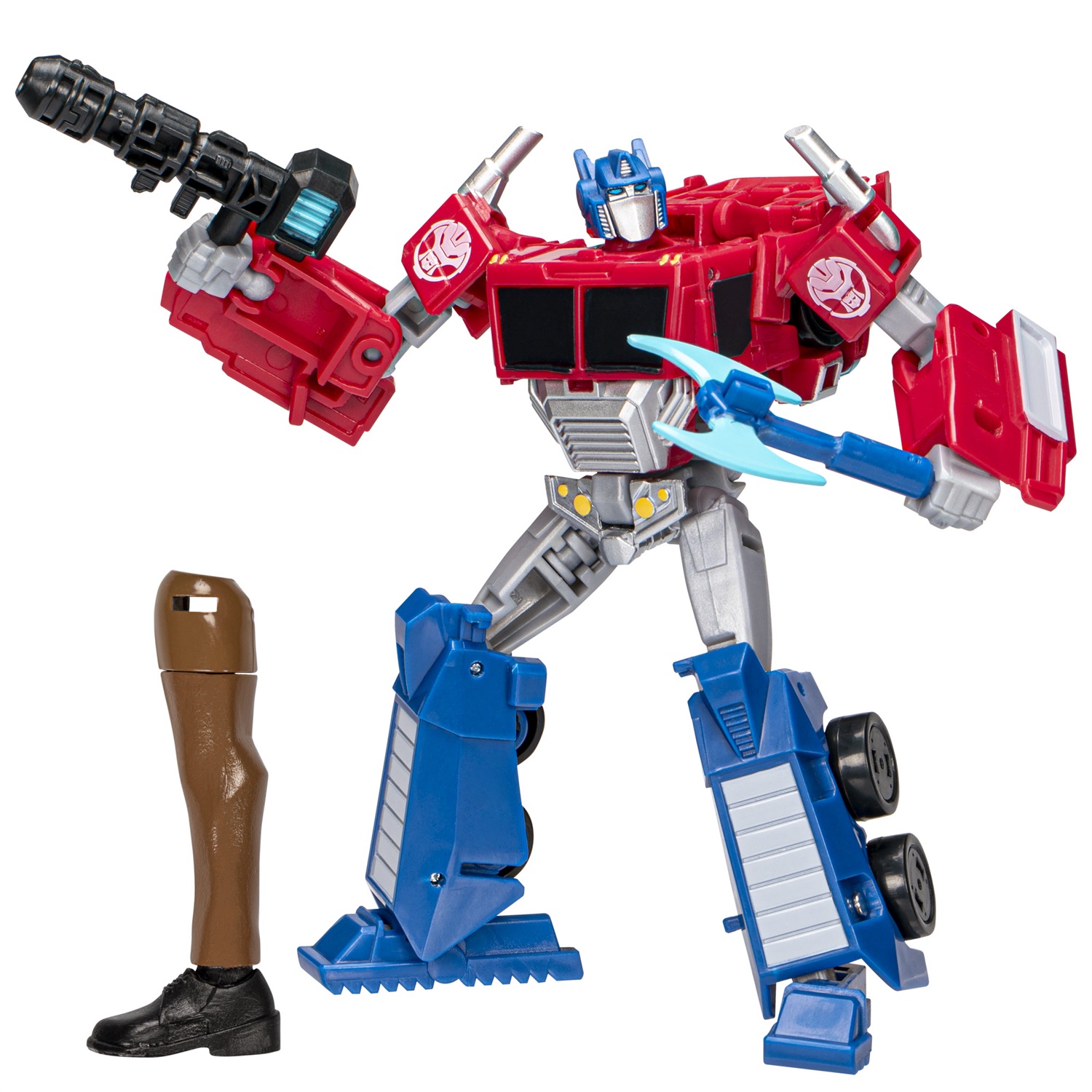 Transformers EarthSpark - Deluxe Class, action figure di Optimus Prime da 12,5 cm, giocattolo convertibile 2 in 1 per bambini e bambine dai 6 anni in su
