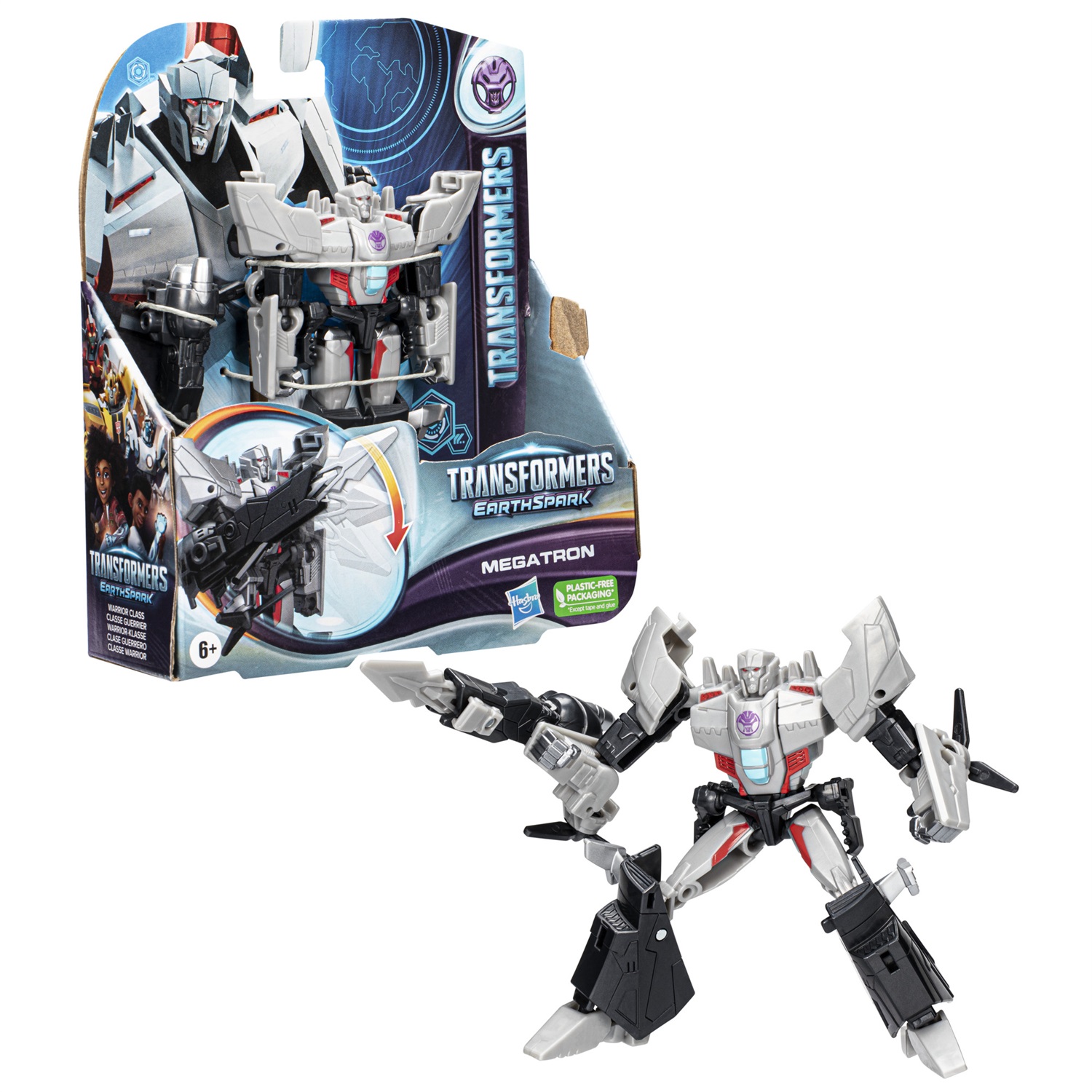 Hasbro Transformers EarthSpark Megatron - Action Figure 12,5 cm, Giocattolo Convertibile 2 in 1 per Bambini dai 6 Anni