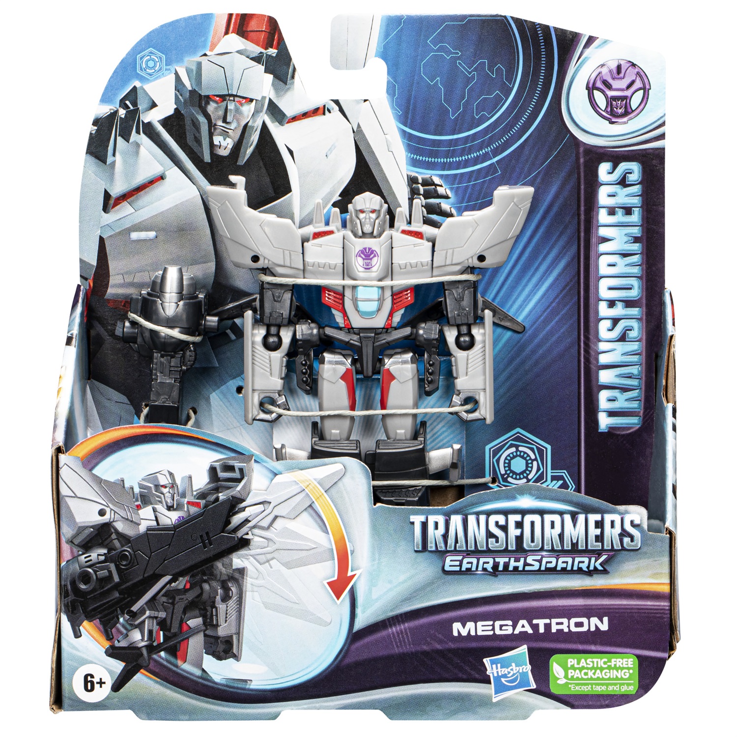 Hasbro Transformers EarthSpark Megatron - Action Figure 12,5 cm, Giocattolo Convertibile 2 in 1 per Bambini dai 6 Anni