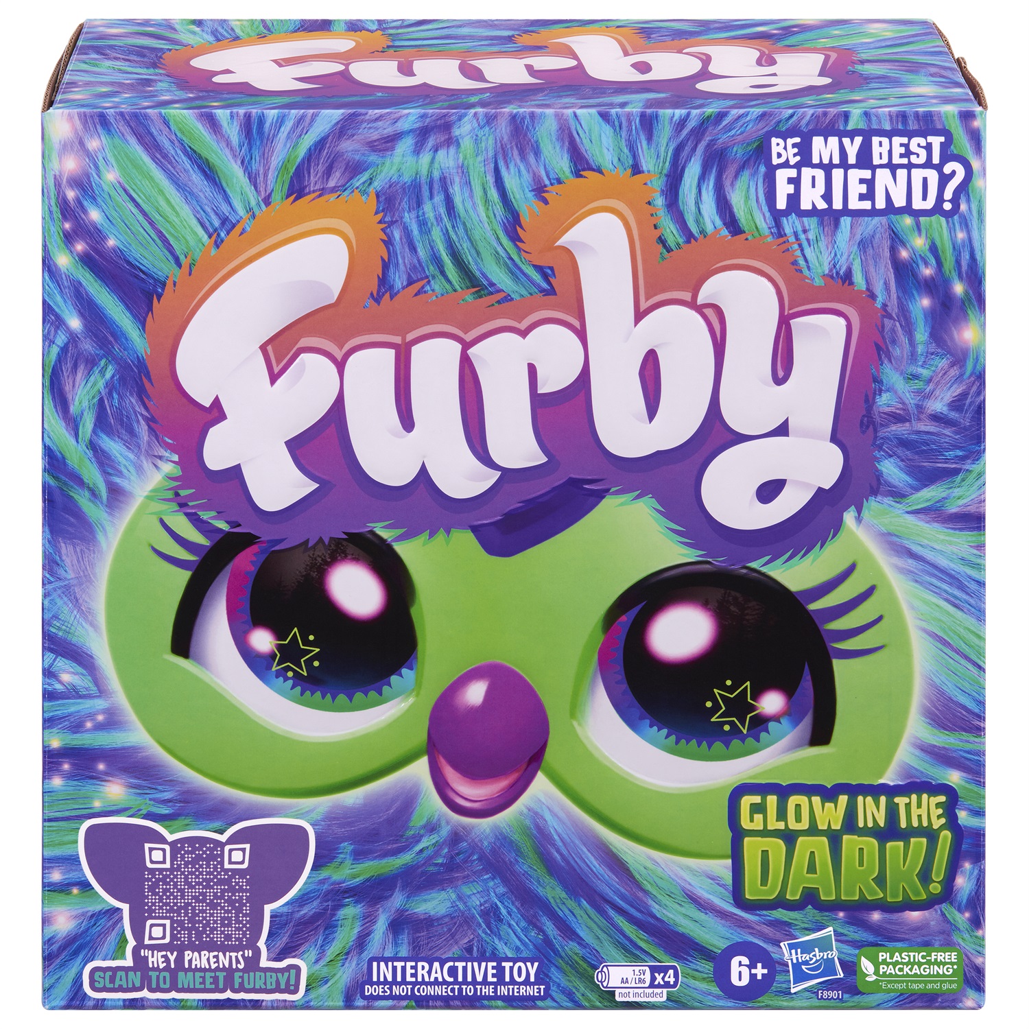 Hasbro Furby Aurora Furborealis - Giocattolo di Peluche Interattivo che Si Illumina al Buio