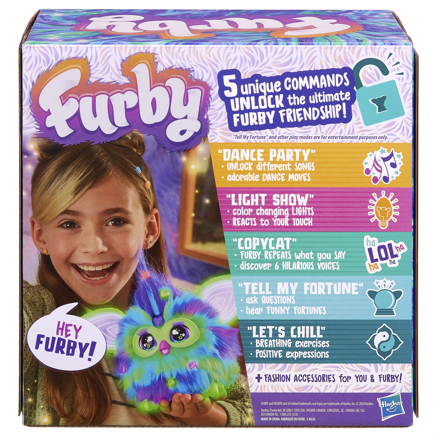 Hasbro Furby Aurora Furborealis - Giocattolo di Peluche Interattivo che Si Illumina al Buio