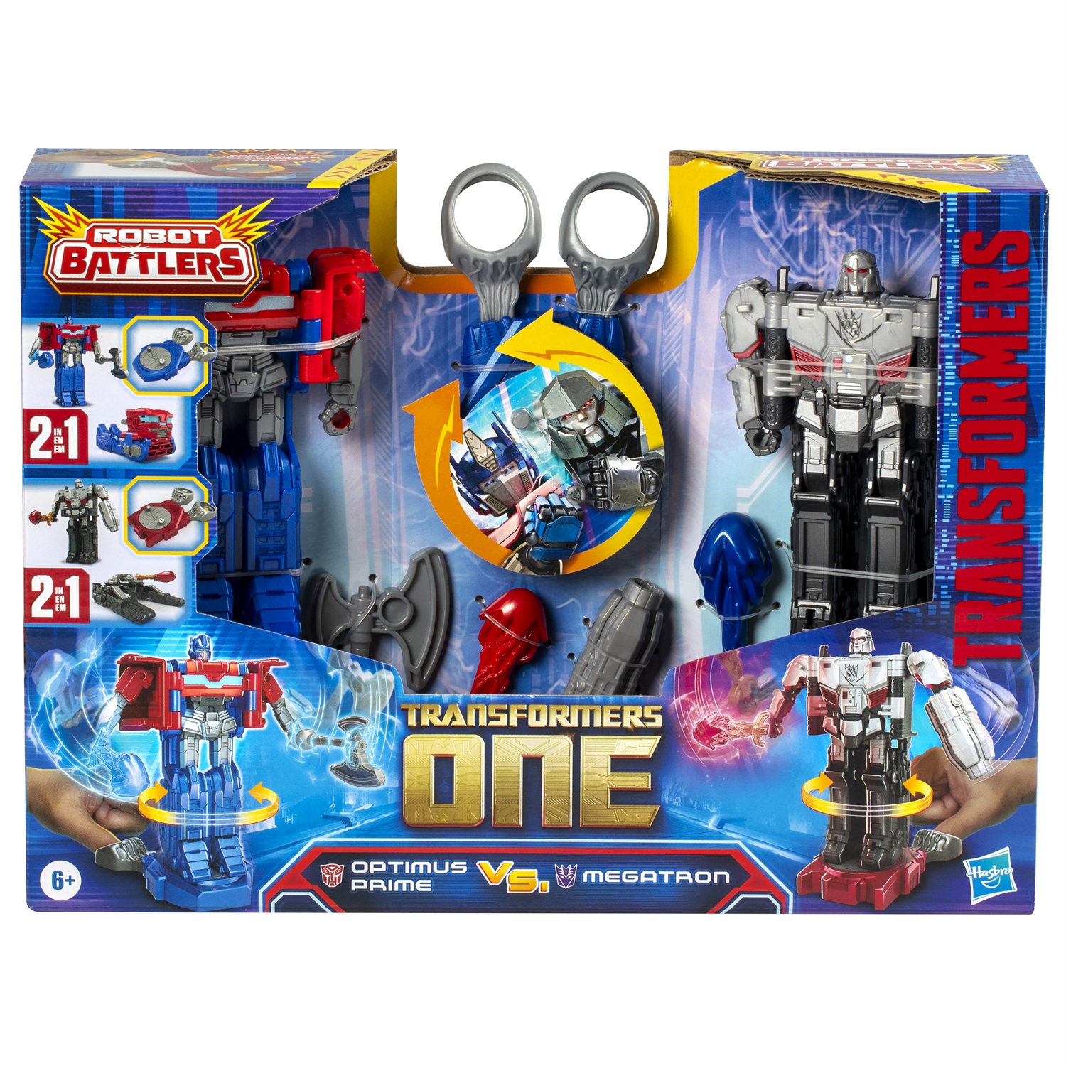Hasbro Transformers One Robot Battlers - Confezione da 2 Action Figure Convertibili 2 in 1 Ispirate al Film