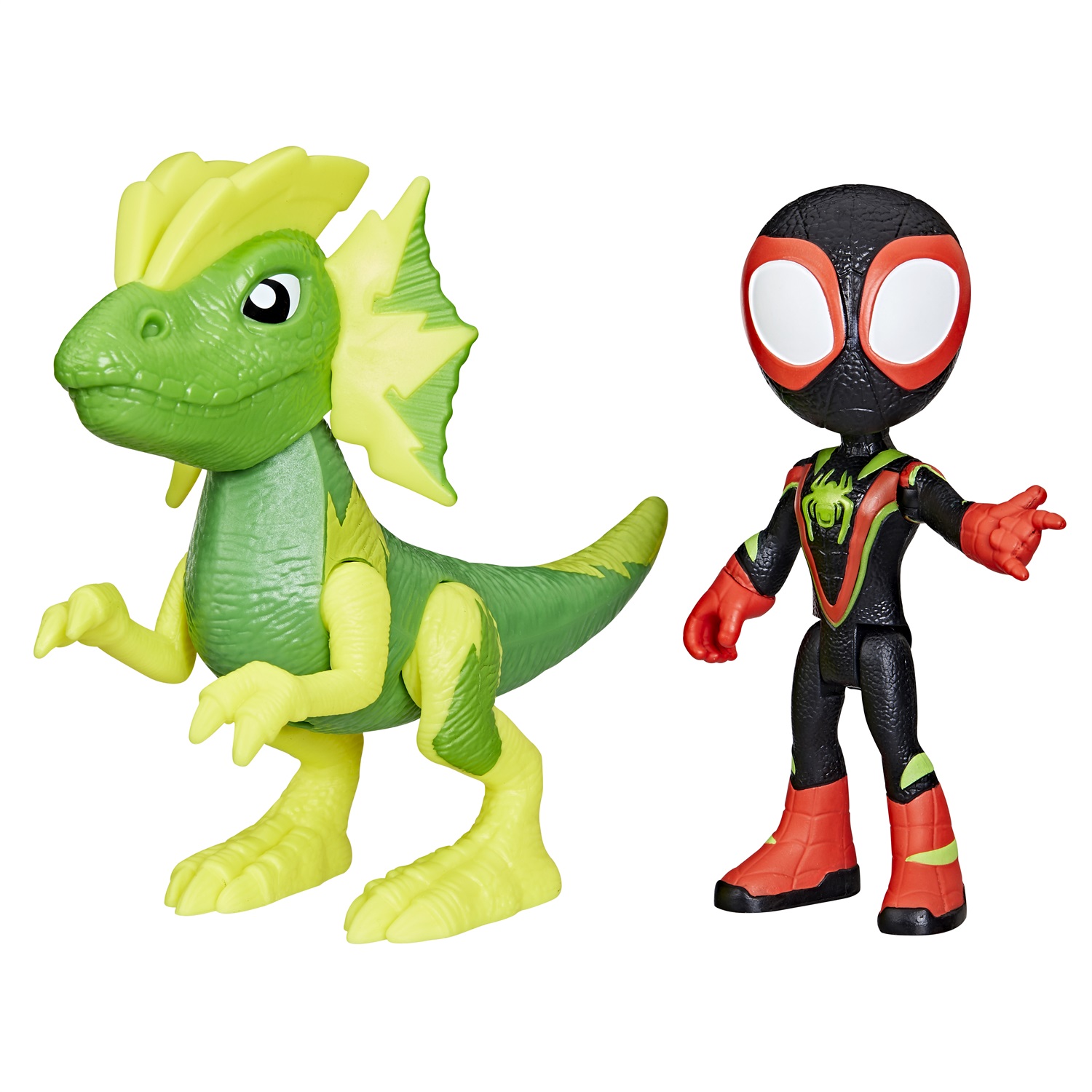 Hasbro Marvel Spidey e i Suoi Fantastici Amici - Action Figure di Miles 'Spin' Morales con Marvel's Electrosaurus, Età 3