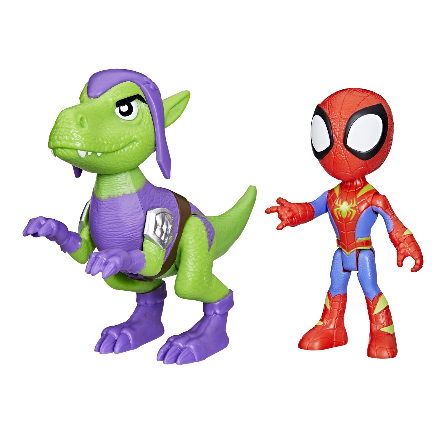 Hasbro Marvel Spidey e i Suoi Fantastici Amici - Set di Action Figure Dino-Web con Spidey e Goblin Raptor, Età 3