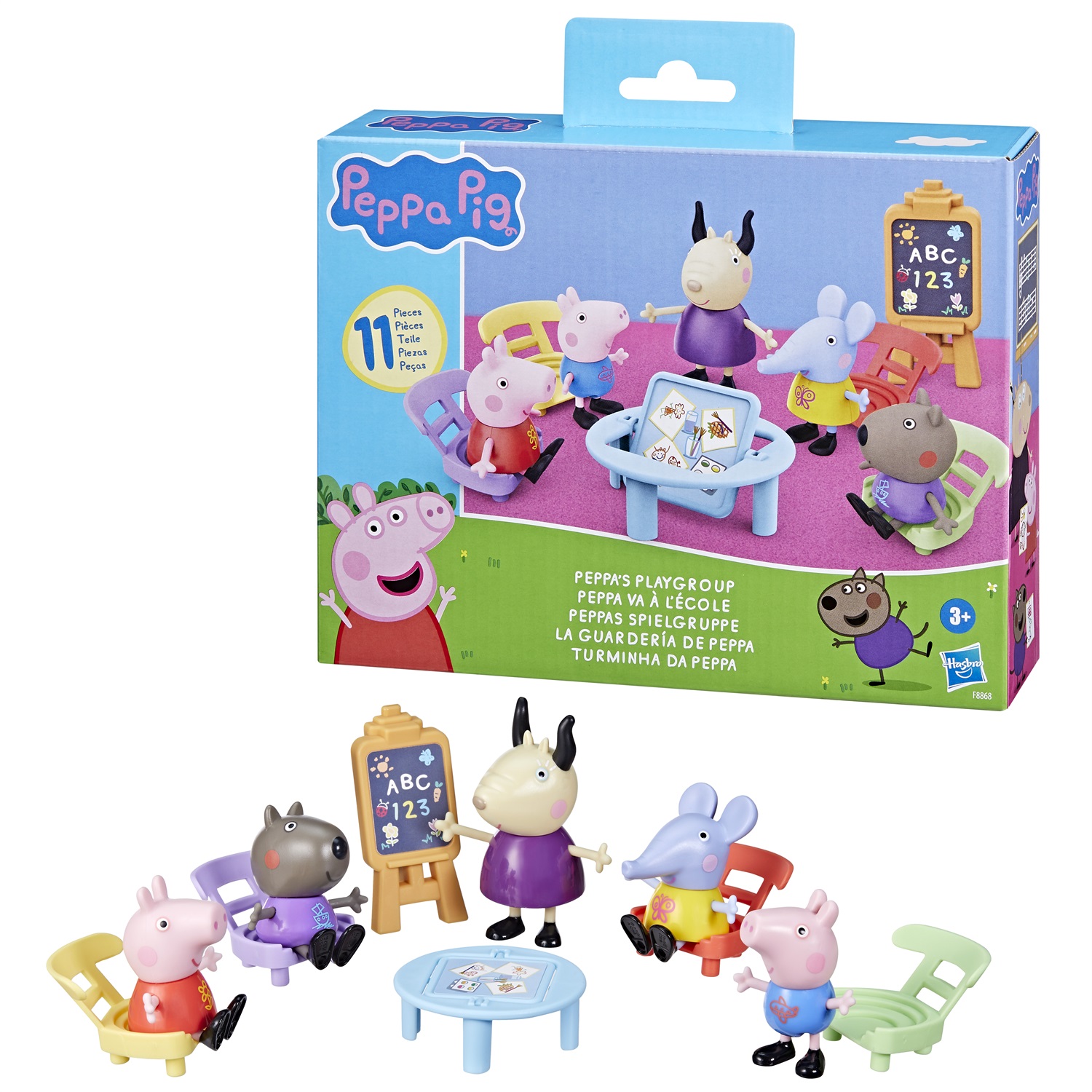 Hasbro Playset Peppa Pig - Set di Gioco con 5 Action Figure e 6 Accessori per Bambini da 3 Anni in Su