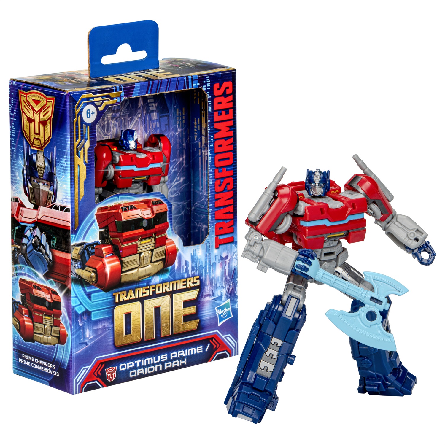 Hasbro Transformers One Prime Changer, Action Figure Convertibile 2 in 1 di Optimus Prime (Orion Pax) - Ispirata al Film