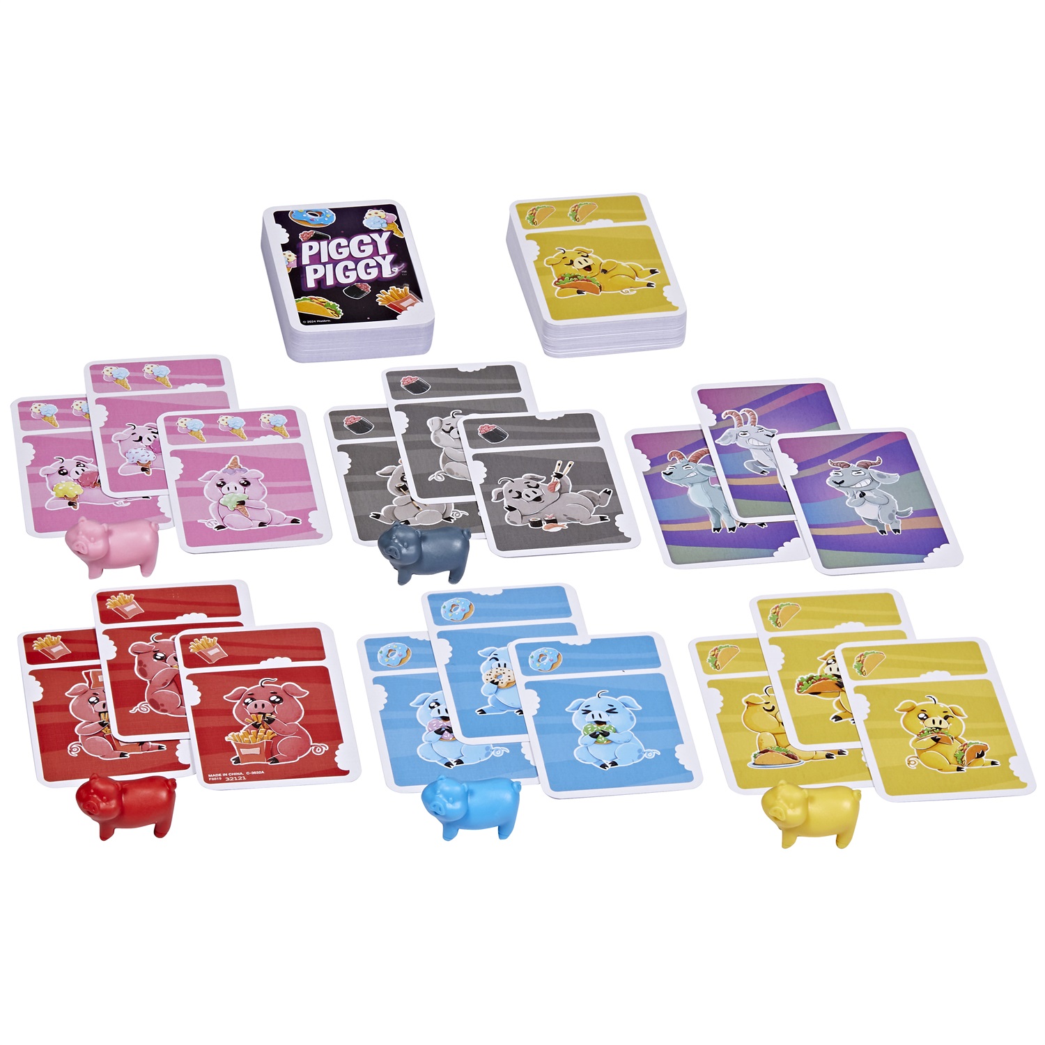 Hasbro Piggy Piggy - Gioco di Carte Strategico per Famiglie, da 2 a 6 Giocatori, Età 7 , Divertente e Facile da Imparare