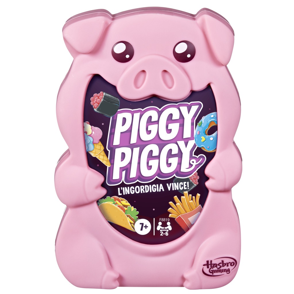 Hasbro Piggy Piggy - Gioco di Carte Strategico per Famiglie, da 2 a 6 Giocatori, Età 7 , Divertente e Facile da Imparare