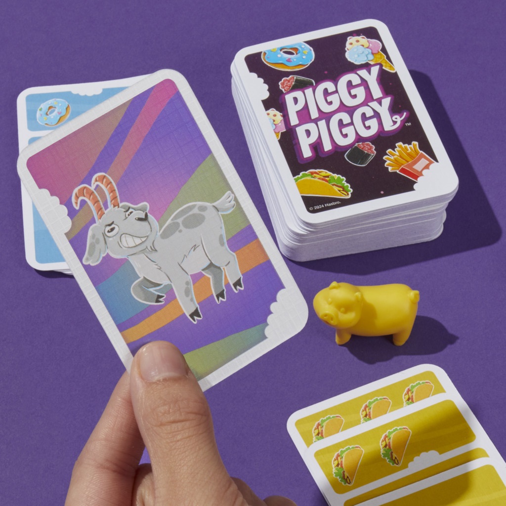 Hasbro Piggy Piggy - Gioco di Carte Strategico per Famiglie, da 2 a 6 Giocatori, Età 7 , Divertente e Facile da Imparare