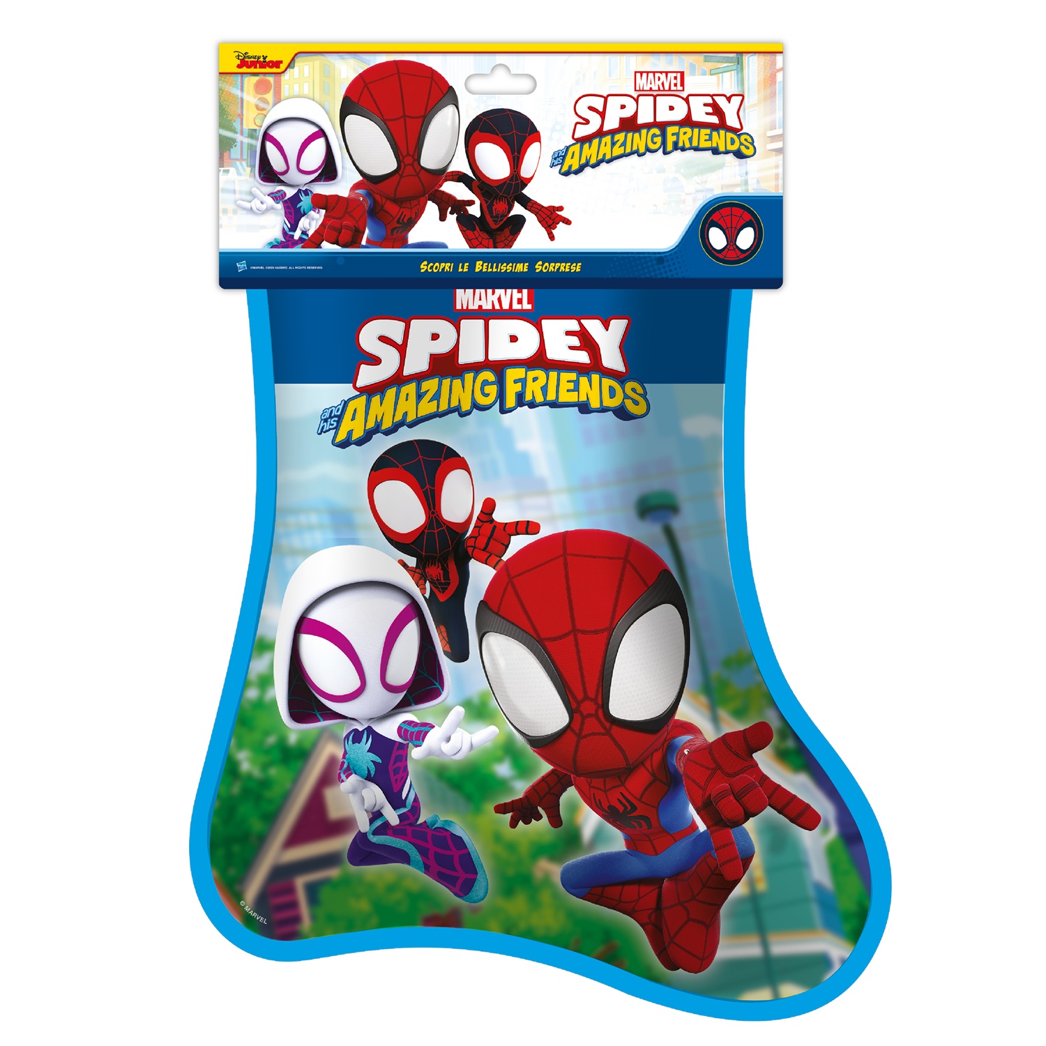 Hasbro Calza della Befana 2024 - Spidey e i Suoi Fantastici Amici con Due Action Figure