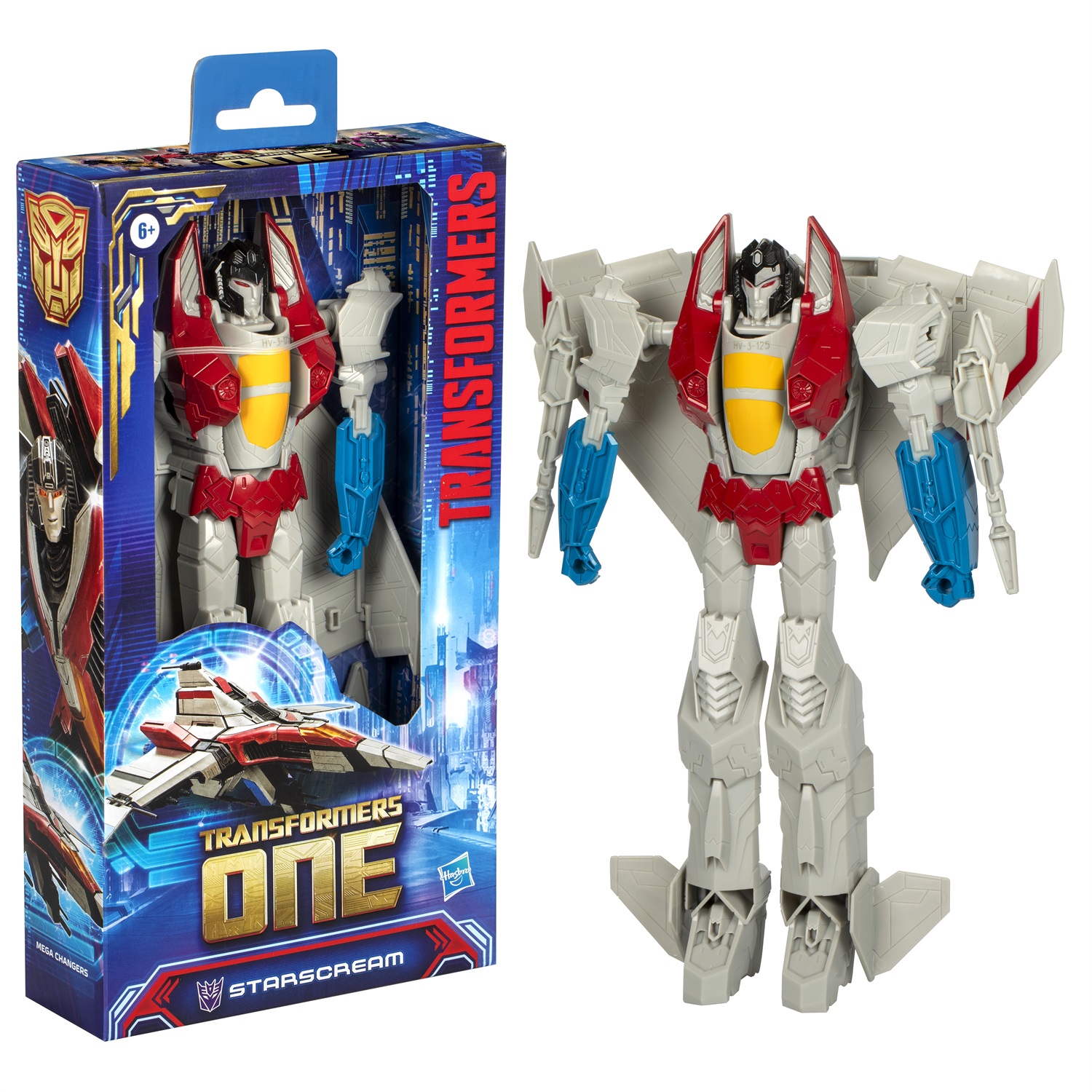 Hasbro Transformers One Mega Changer - Action Figure di Starscream, Giocattolo di Conversione 2 in 1, Età 6 , Ispirato al Film