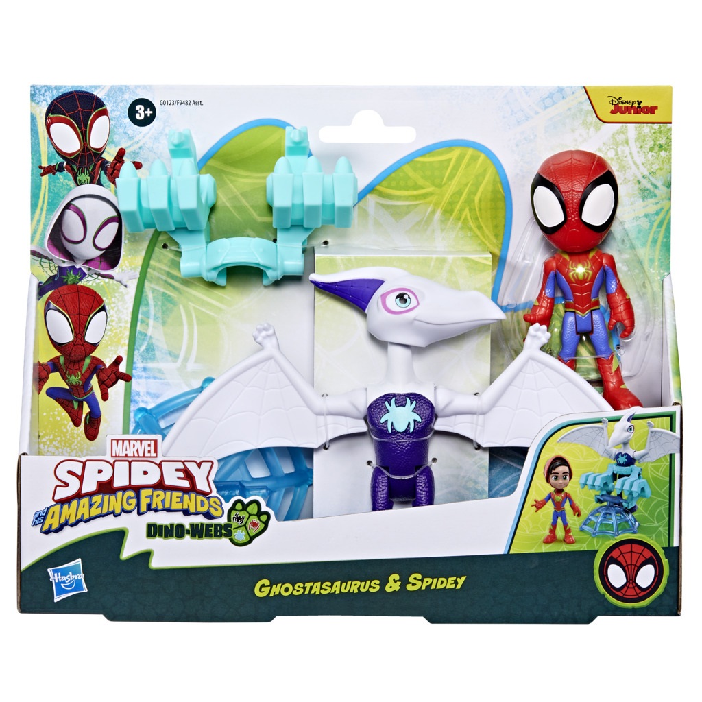 Hasbro Marvel Spidey e i Suoi Fantastici Amici - Action Figure Spider-Man di Ghostasaurus con Maschera Rivela Volto e Accessori, Età 3