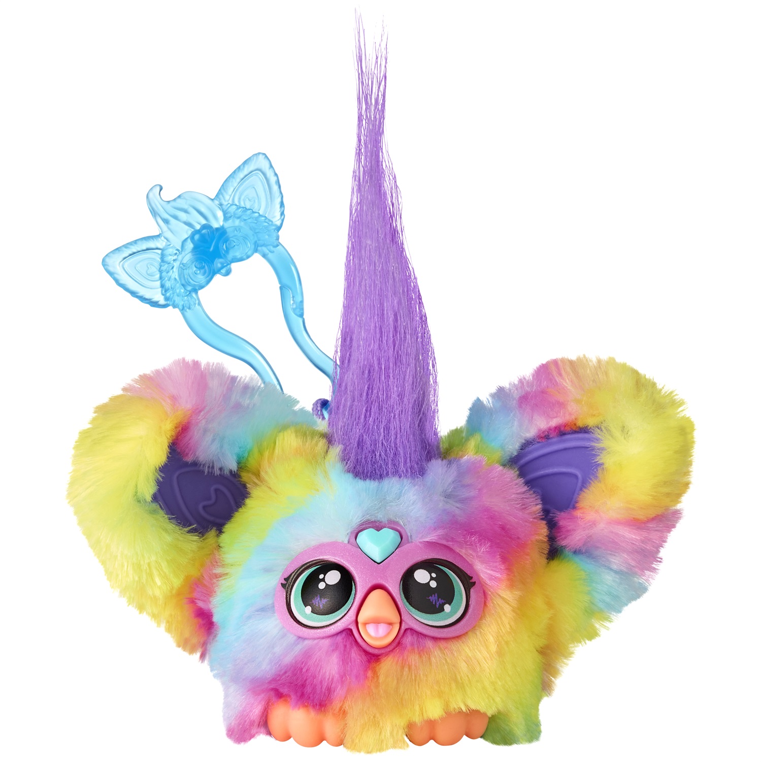 Hasbro Furby Furblets Ray-Vee - Peluche Elettronico Collezionabile Arcobaleno per Bambini dai 6 Anni con Clip Portachiavi