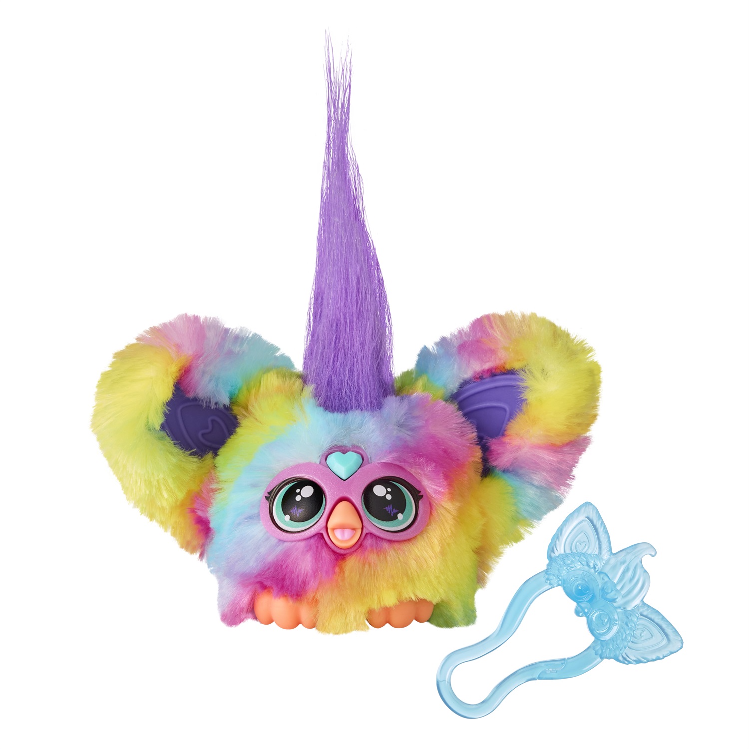 Hasbro Furby Furblets Ray-Vee - Peluche Elettronico Collezionabile Arcobaleno per Bambini dai 6 Anni con Clip Portachiavi