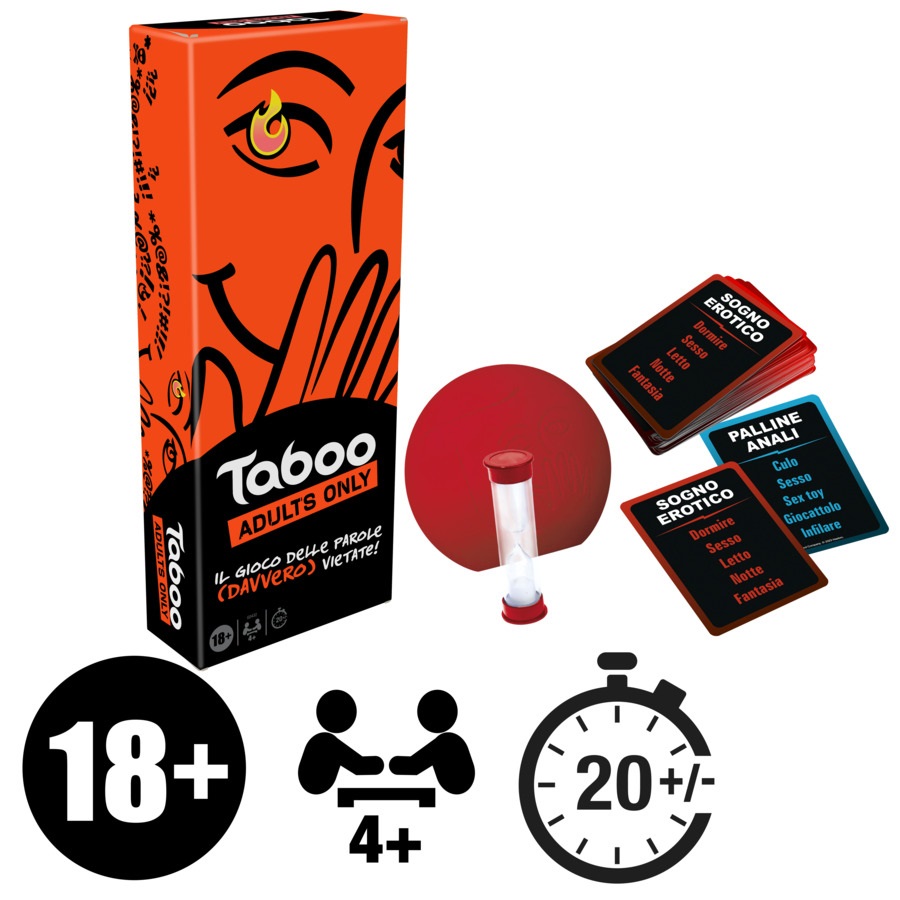 Hasbro Gaming Taboo Uncensored - Gioco di Società per Adulti, Fino a 10 Giocatori, 240 Carte con Contenuti Piccanti