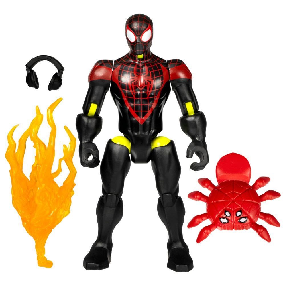 Hasbro Marvel MixMashers Miles Morales Spider-Man Action Figure - Mischia e Abbina, Età 4 , Milioni di Combinazioni