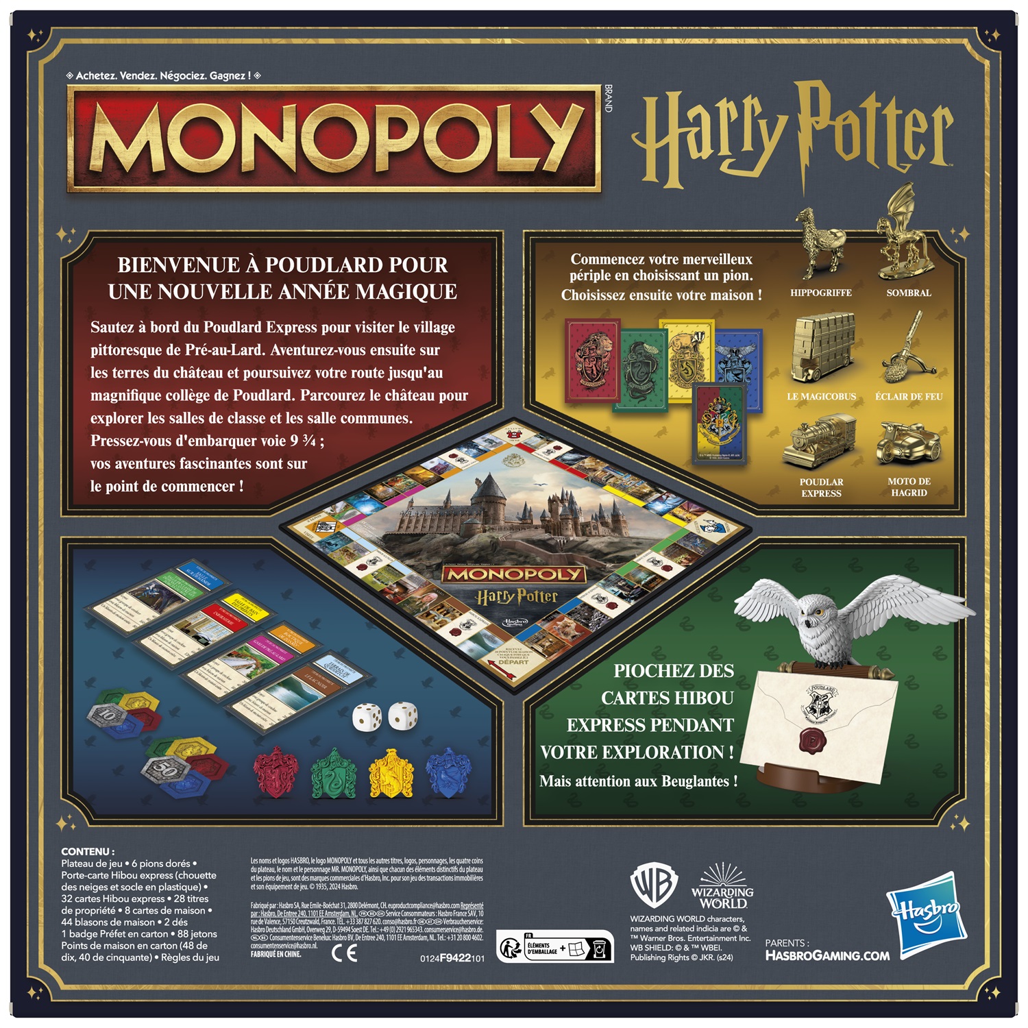 Hasbro Monopoly Harry Potter - Gioco da Tavolo Ispirato a Hogwarts con Simulazione Economica