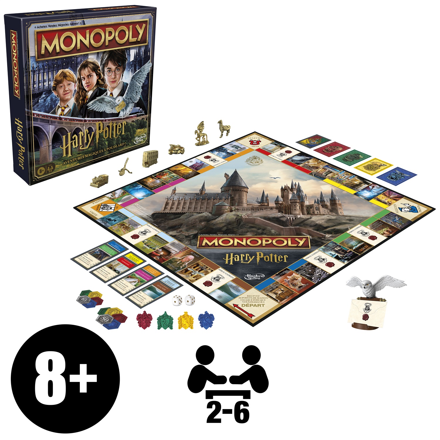 Hasbro Monopoly Harry Potter - Gioco da Tavolo Ispirato a Hogwarts con Simulazione Economica