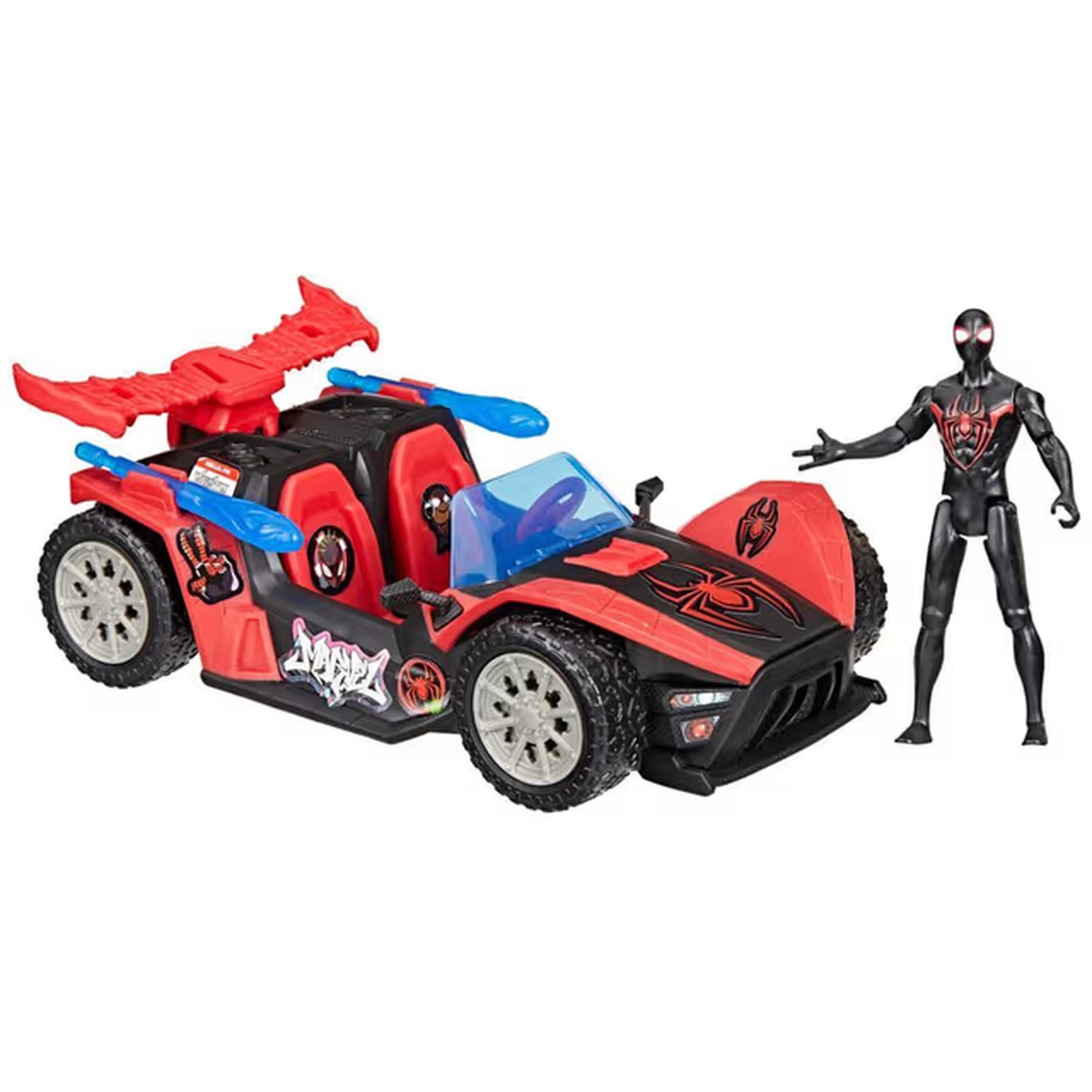 Hasbro Marvel - Action Figure Spider-Man e Veicolo Miles Morales Remix Blast Racer, Giocattolo di Supereroi per Bambini dai 4 Anni