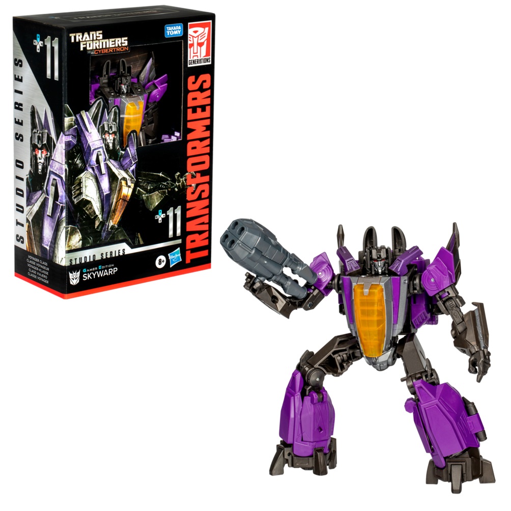 Hasbro Transformers Studio Series Voyager Class Action Figure Skywarp Gamer Edition 11 - Ispirata al Videogioco Battaglia per Cybertron