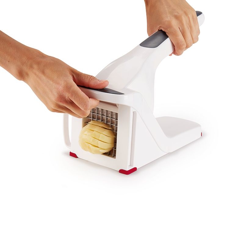 Zyliss E910025 - Tagliapatate e Verdure Manuale con Lame Intercambiabili in Acciaio Inossidabile, Colore Bianco e Rosso