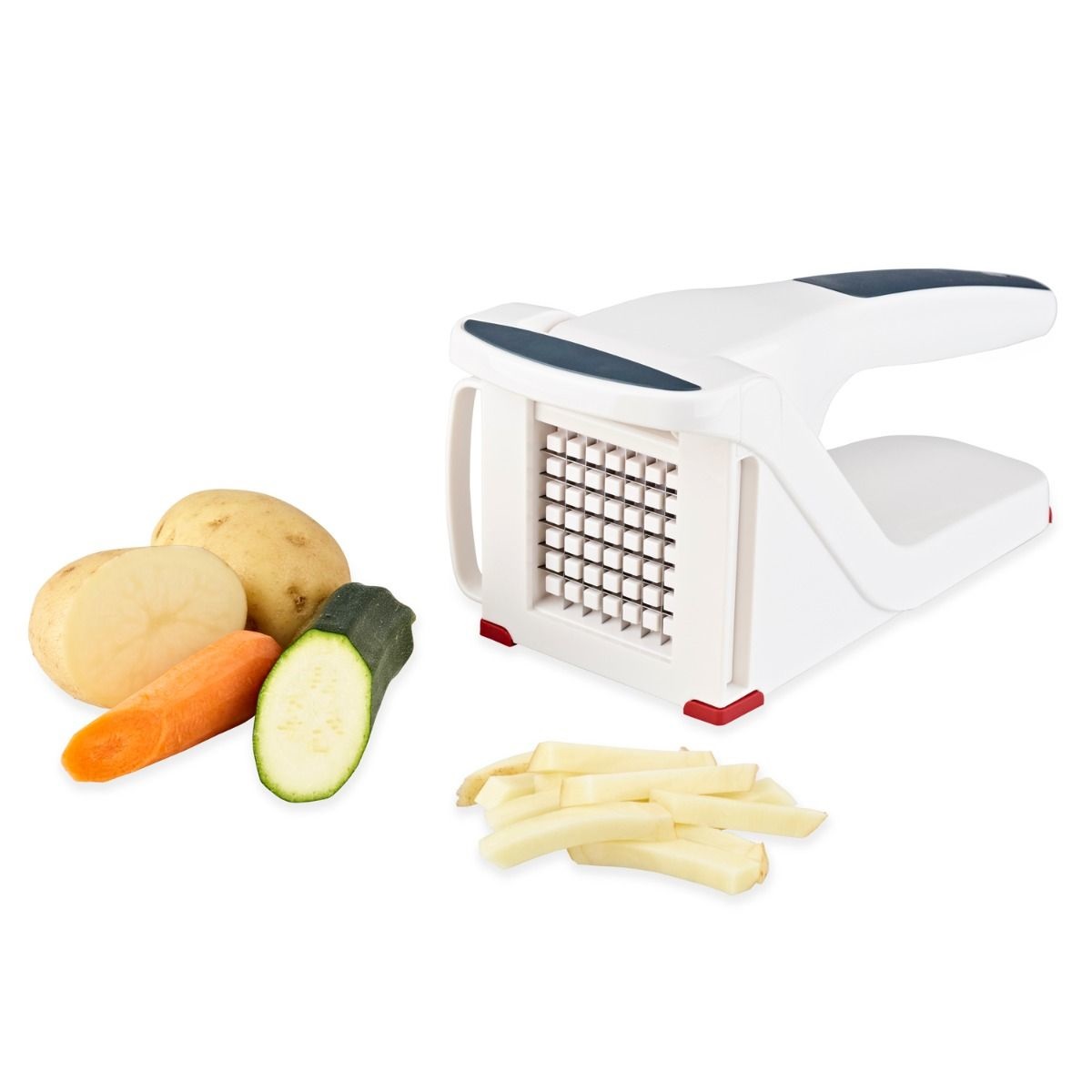Zyliss E910025 - Tagliapatate e Verdure Manuale con Lame Intercambiabili in Acciaio Inossidabile, Colore Bianco e Rosso