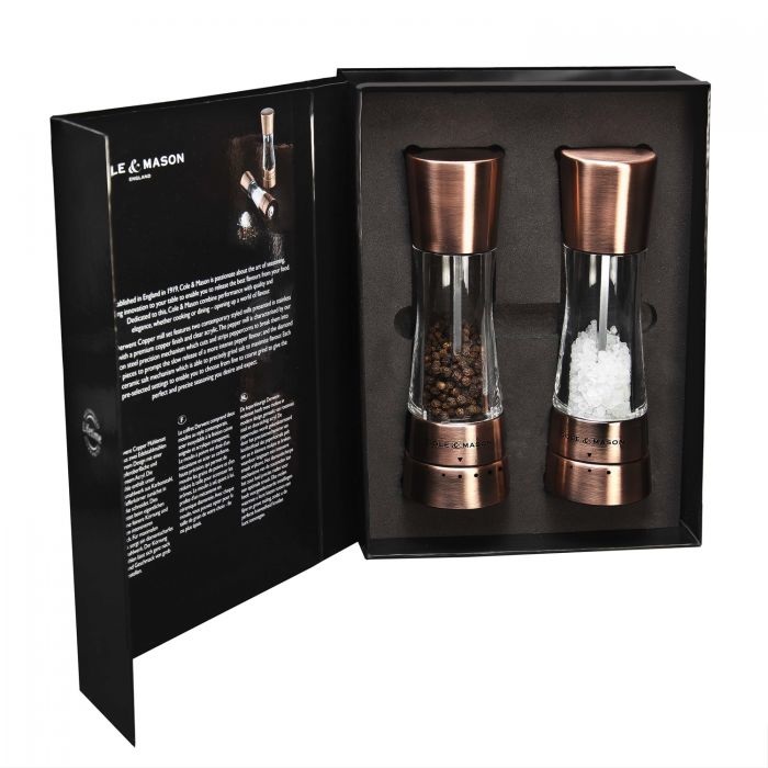 Cole & Mason H59418G macina sale e pepe Set macina sale e pepe Bronzo, Trasparente
