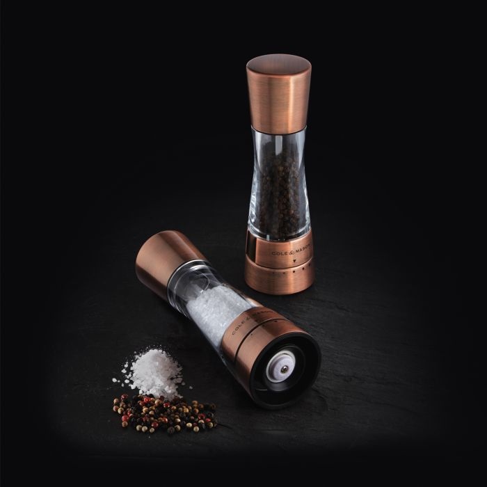 Cole & Mason H59418G macina sale e pepe Set macina sale e pepe Bronzo, Trasparente