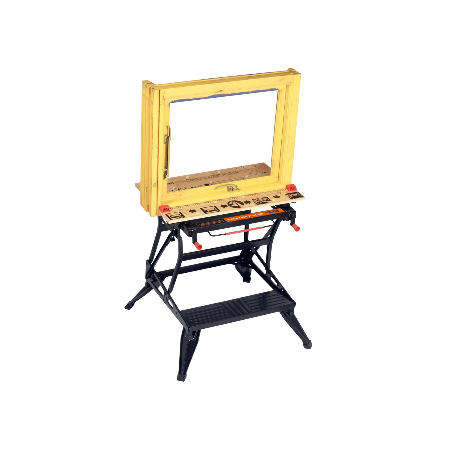 BLACK DECKER WM825-XJ Banco da Lavoro Pieghevole Deluxe a Doppia Altezza con Sistema di Serraggio