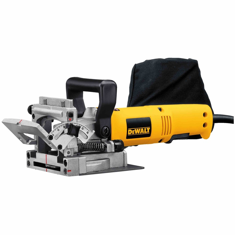 DeWALT DW682K-QS Fresatrice per Giunzioni 600W con Regolazione Profondità, Supporti Antiscivolo e Valigetta