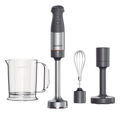 Kenwood Triblade XL Frullatore ad Immersione 1000W con Asta in Acciaio, Frusta a Filo, Schiacciaverdure e Bicchiere Graduato 0,75L
