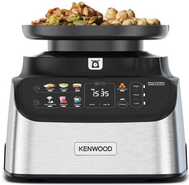 Kenwood MultiPro OneTouch FDM73.480SS Robot da Cucina Multifunzione 1000 W 3 L Argento con 8 Accessori, Velocità Variabile e Bilancia Digitale Integrata