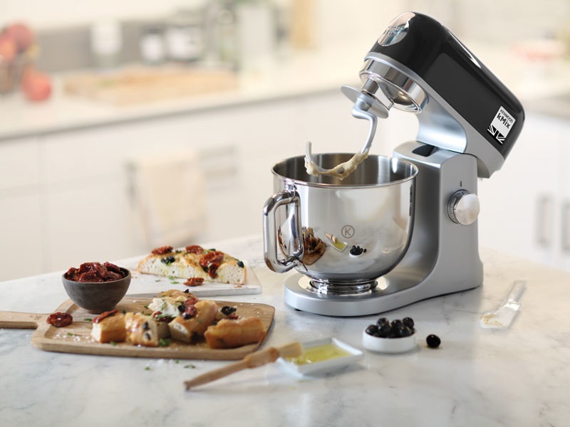 Kenwood KMX750BK Impastatrice Planetaria 1000 W con Ciotola in Acciaio da 5L, 6 Velocità, Funzione Pulse, Personalizzabile con Oltre 20 Accessori, Colore Nero