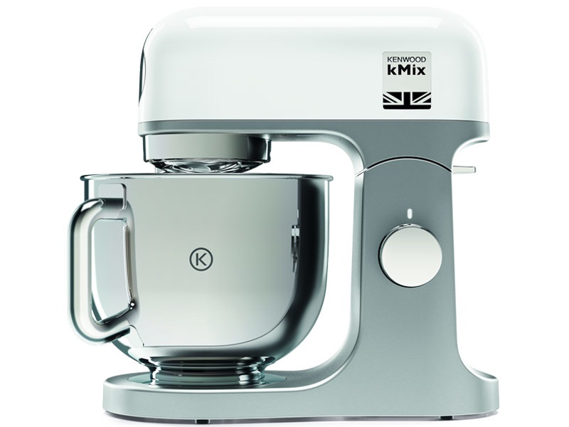 Kenwood KMX750WH Robot da Cucina Planetario 1000 W 5 L Bianco con Ciotola in Acciaio e 3 Ganci di Miscelazione