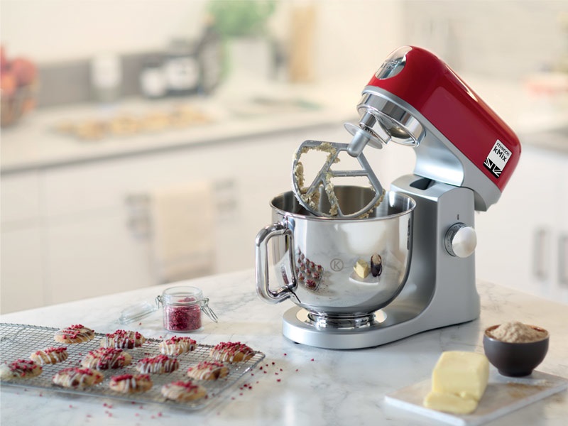 Kenwood KMX750RD Robot da Cucina Planetario 1000 W con Ciotola in Acciaio Inossidabile da 5 L, Colore Rosso