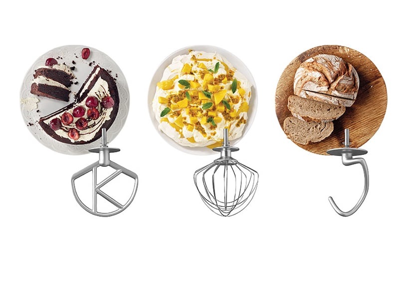 Kenwood KMX760 - Impastatrice Planetraria 5L in Acciaio Inossidabile, 1000W, Scocca in Metallo, con Set Pasticceria e Paraschizzi