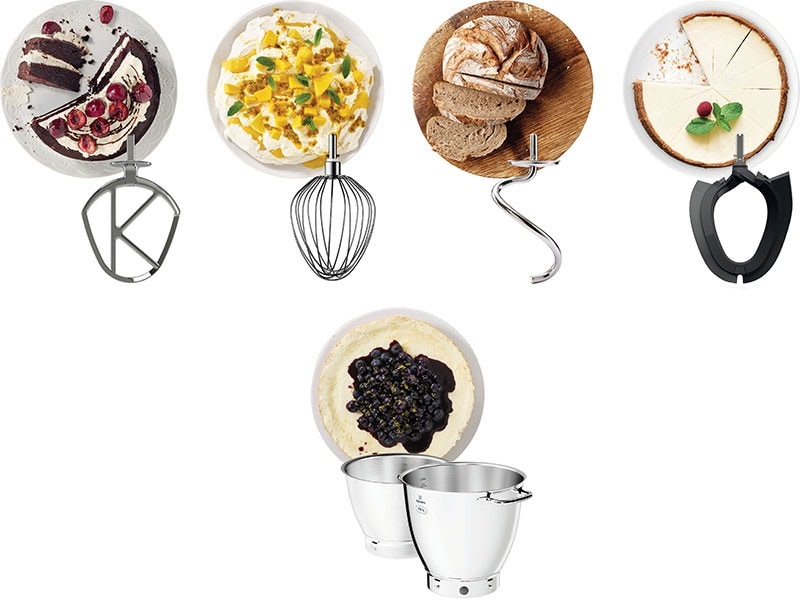 Kenwood KWL90.004SI Titanium Chef Patissier XL - Sbattitore con base 1400 W, Capacità ciotola 7 L, Argento, Touch, Acciaio inossidabile