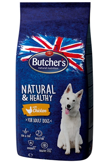 Butcher's Natural & Healthy Cibo Secco per Cani Adulto con Pollo - 15 kg