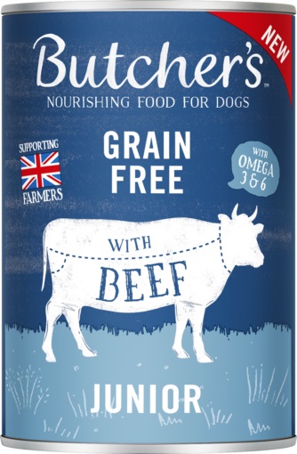 Butcher's Original Junior Cibo Umido Senza Cereali per Cani - Manzo in Gelatina 400g