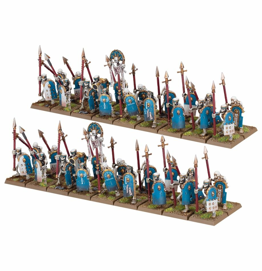 Games Workshop Tomb Kings of Khemri - Skeleton Warriors Collezionabili (36 Miniature Non Morte) - Tema Storico