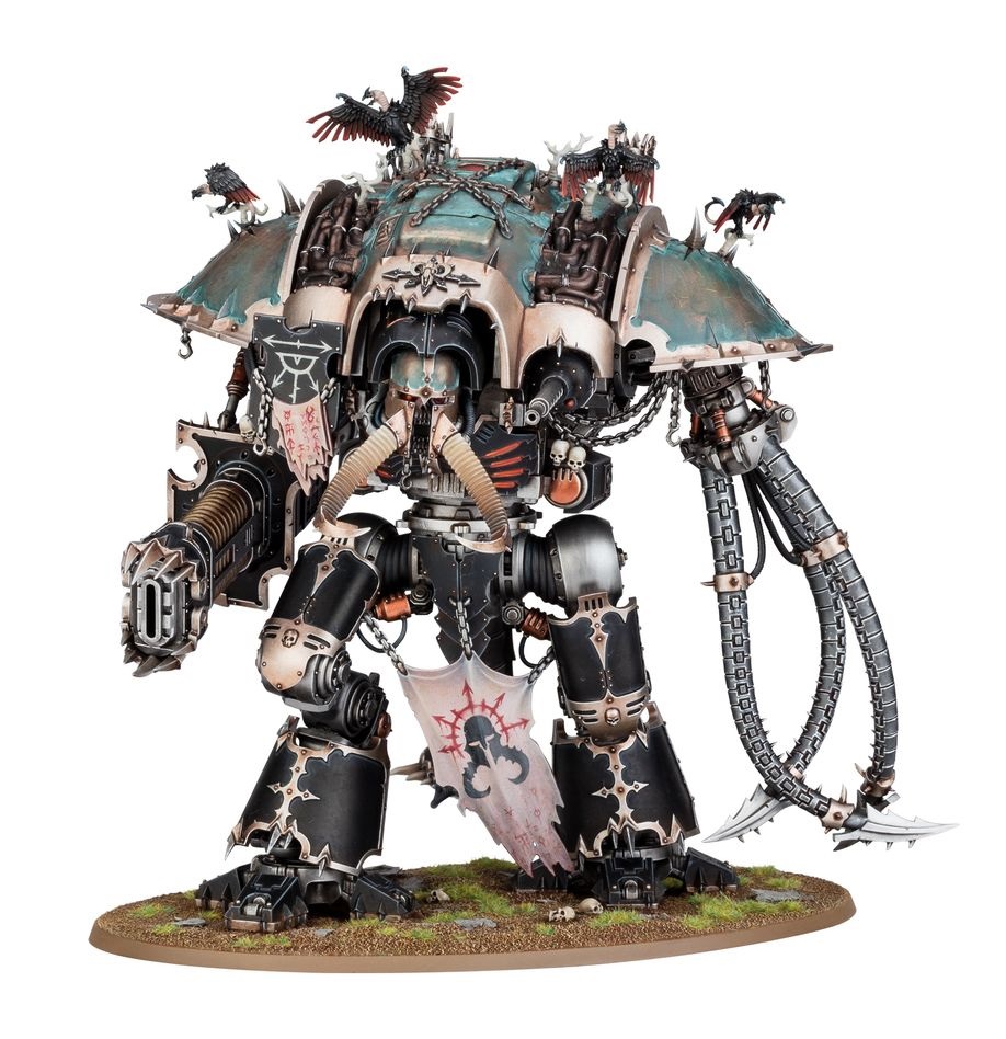 Games Workshop Chaos Knights: Knight Ruinator - Miniatura in plastica per Warhammer 40.000 con nuove opzioni d'arma