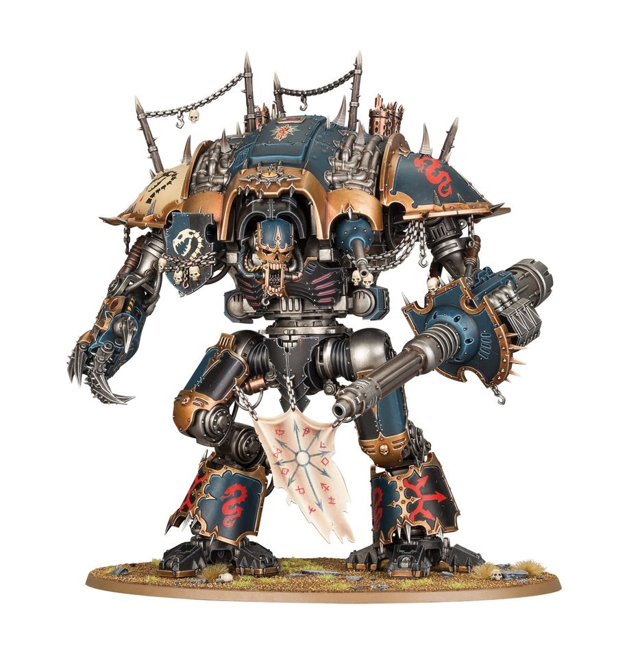 Games Workshop Chaos Knights: Knight Ruinator - Miniatura in plastica per Warhammer 40.000 con nuove opzioni d'arma
