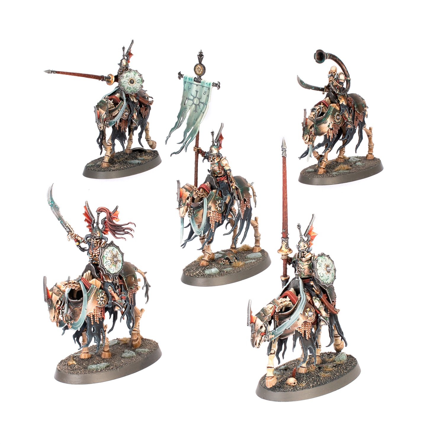 Games Workshop Barrow Knights - 5 Miniature in Plastica per Warhammer Age of Sigmar, Facili da Personalizzare
