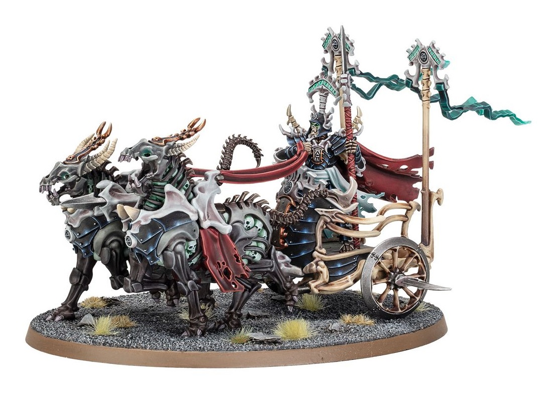 Games Workshop - Ossiarch Bonereapers: Liege-Kavalos con War Chariot - Miniatura per Age of Sigmar