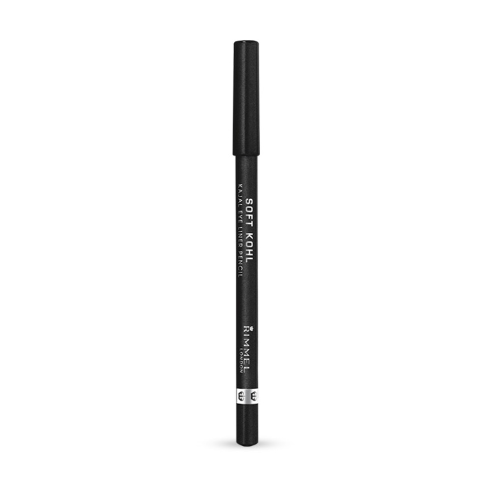 Rimmel London Matita Occhi Soft Kohl Kajal 061 Jet Black, 1.2g - Formula Morbida e Sfumabile, Fino a 12 Ore di Durata