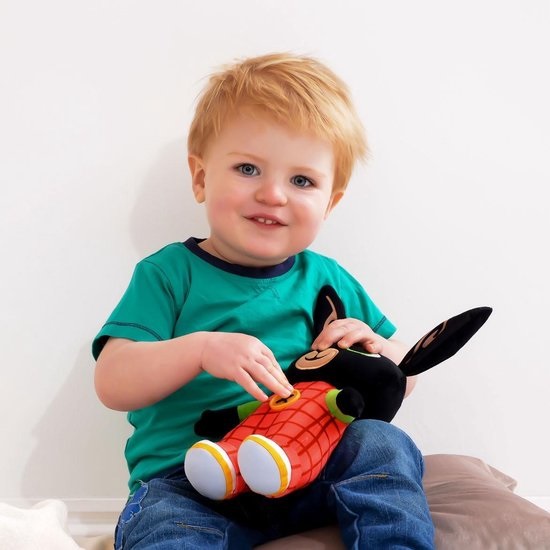 Bing Peluche Parlante Interattivo 30 cm - Adatto da Nascita, Conosce 15 Parole e Frasi, Morbido Tessuto