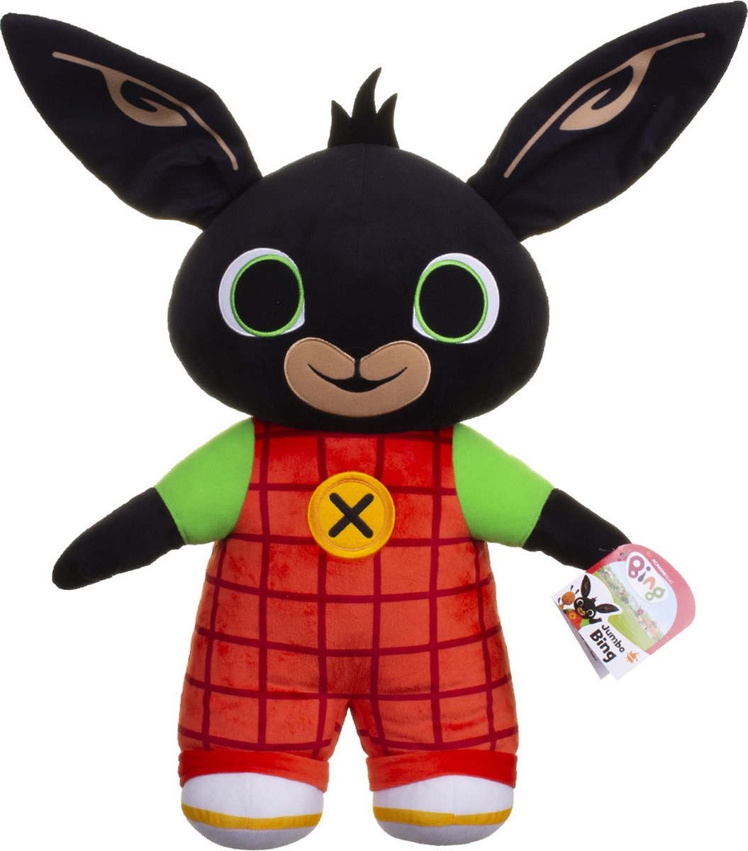 Bing Peluche 50 cm - Bing Bunny Morbidissimo con Orecchie Scrocchianti, Riproduzione Fedele del Cartone Animato, Adatto da 1 Anno